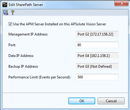 APSolute Vision with Embedded APM SharePath Server VA